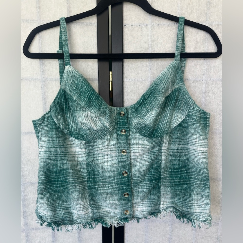 Public clothing company button up flannel cami
